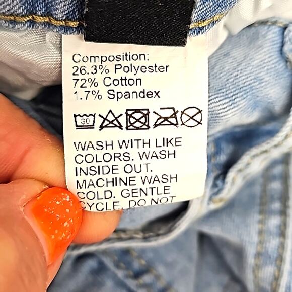 Shein Curve Light Wash High Rise Straight Leg Jeans Five Pocket Woman Sz 0XL(12) - Picture 8 of 9